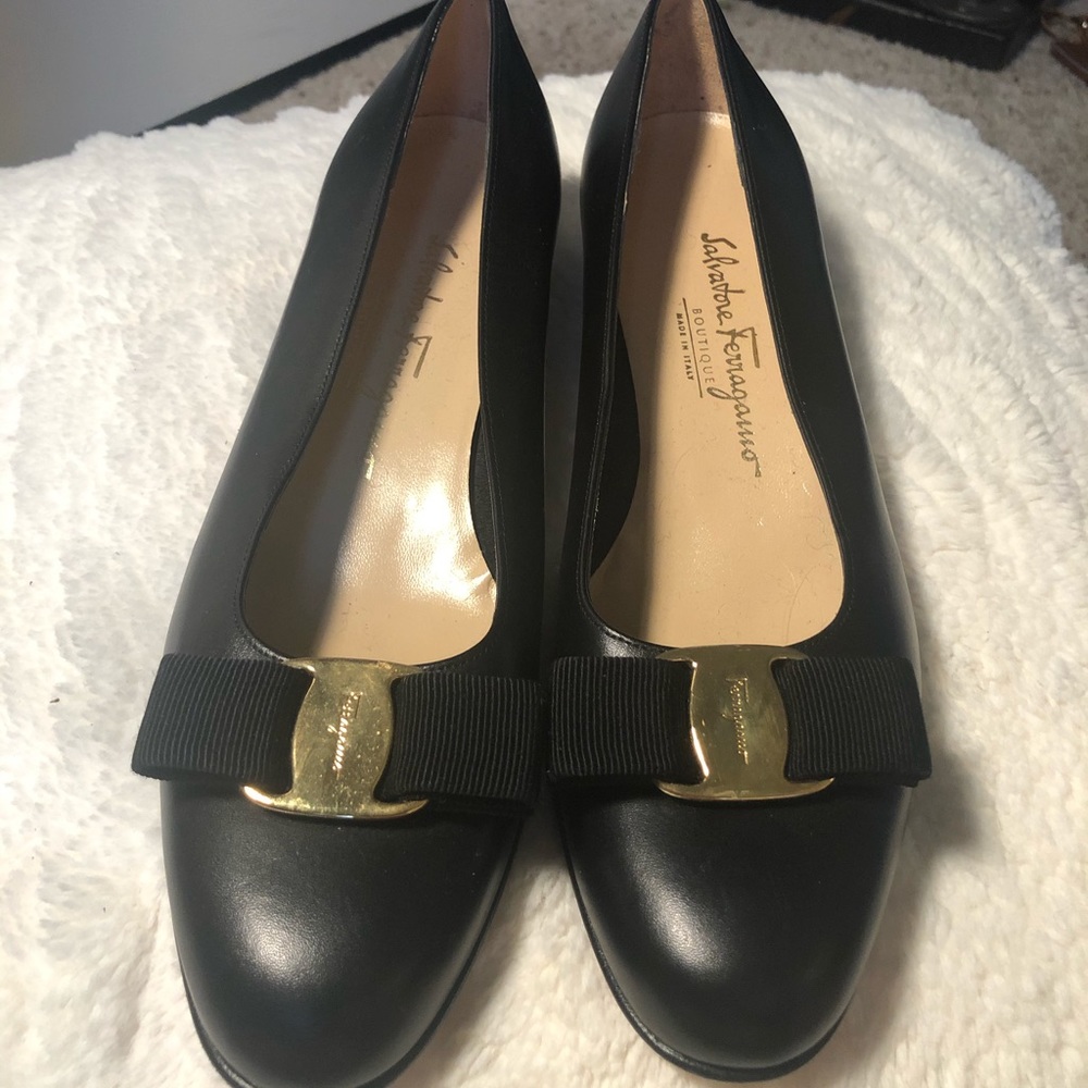 Salvatore Ferragamo Black Flats